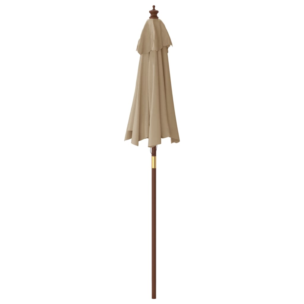Garden Parasol with Wooden Pole  196x231 cm