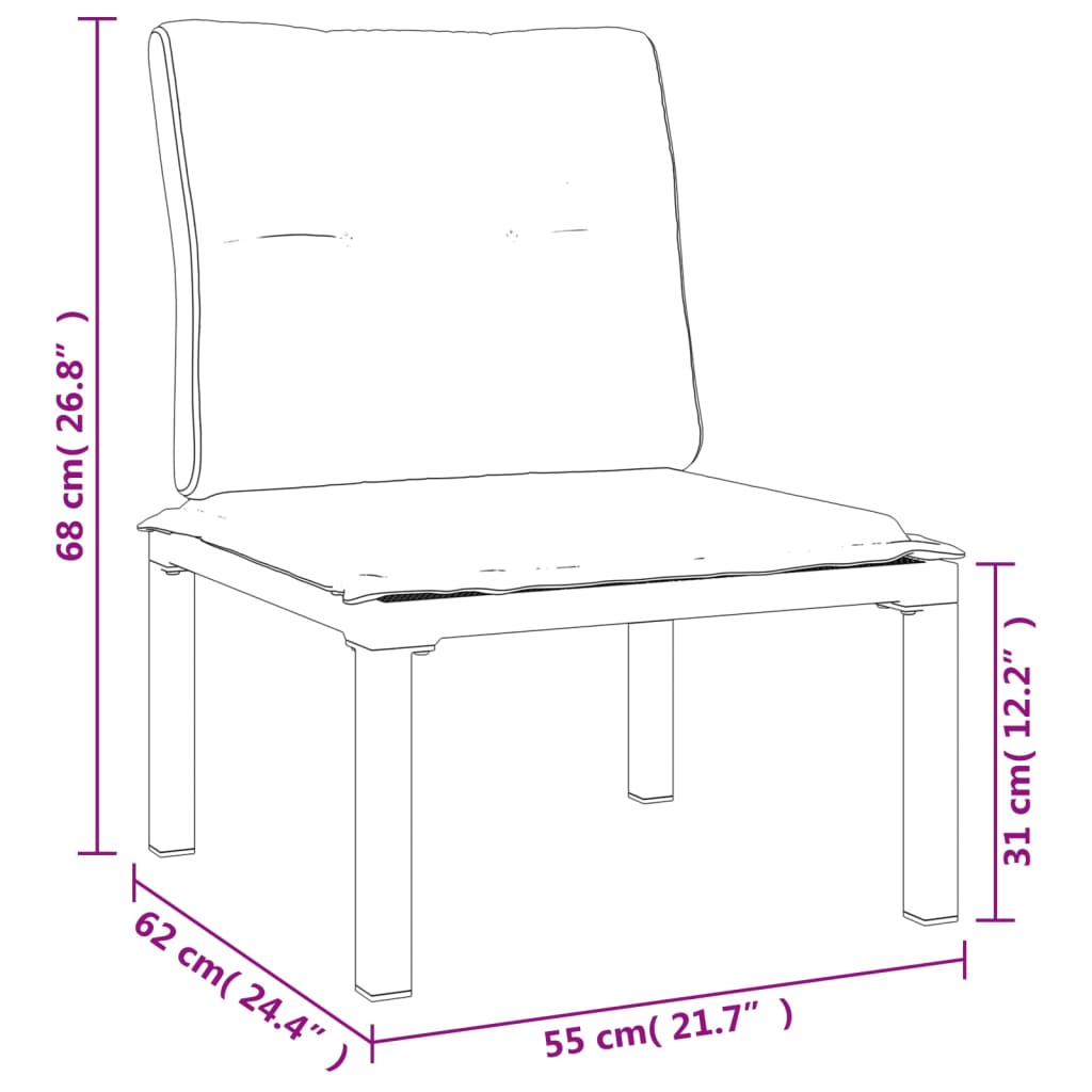 Garden Chair with Cushions and Grey Poly Rattan , Furniture -> Outdoor Furniture -> Outdoor Seating -> Outdoor Sectional Sofa Units , Durable,eligant,Furniture -,Home & Garden -,Modern Design,new-305021,Outdoor Furniture -,Outdoor Seating -,Outdoor Sectio