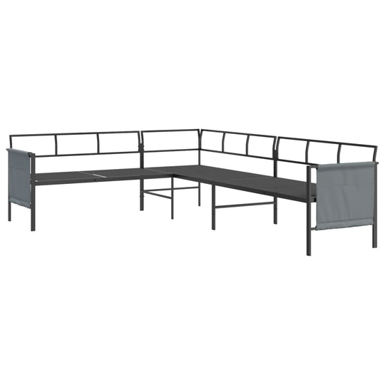 Garden Corner Sofa Steel and Textilene , Furniture -> Outdoor Furniture -> Outdoor Furniture Sets , Durable,eligant,Furniture -,Home & Garden -,Modern Design,new-305021,Outdoor Furniture -,Outdoor Furniture Sets