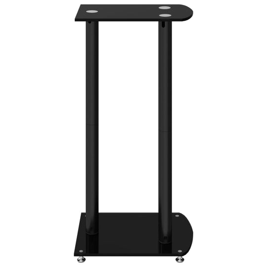 Speaker Stands 2 pcs Tempered Glass 3 Pillars Design , Speaker Stands , Audio -,Audio Accessories -,Electronics -,eligant,Furniture -,Home & Garden -,Modern Design,new-305021,Speaker Accessories -,Speaker Stands & Mounts,Wooden Furniture