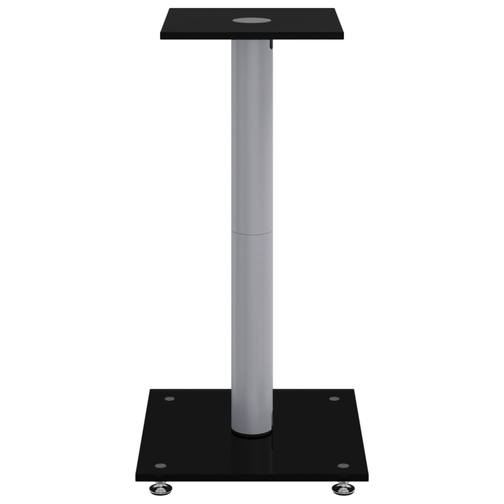 Speaker Stands 2 pcs Tempered Glass 3 Pillars Design , Speaker Stands , Audio -,Audio Accessories -,Electronics -,eligant,Furniture -,Home & Garden -,Modern Design,new-305021,Speaker Accessories -,Speaker Stands & Mounts,Wooden Furniture