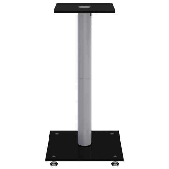 Speaker Stands 2 pcs Tempered Glass 3 Pillars Design , Speaker Stands , Audio -,Audio Accessories -,Electronics -,eligant,Furniture -,Home & Garden -,Modern Design,new-305021,Speaker Accessories -,Speaker Stands & Mounts,Wooden Furniture