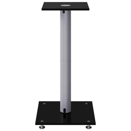 Speaker Stands 2 pcs Tempered Glass 3 Pillars Design , Speaker Stands , Audio -,Audio Accessories -,Electronics -,eligant,Furniture -,Home & Garden -,Modern Design,new-305021,Speaker Accessories -,Speaker Stands & Mounts,Wooden Furniture