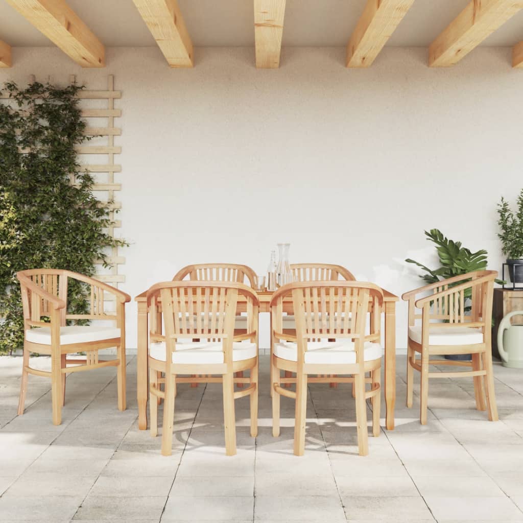 7 Piece Garden Dining Set Solid Wood Teak , Garden Dining Set , Chairs -,eligant,Furniture -,garden decor,Home & Garden -,Modern Design,new-305021,Outdoor Chairs,Outdoor Furniture -,Outdoor Furniture Sets,Outdoor Living,Outdoor Recreation -,Outdoor Seatin