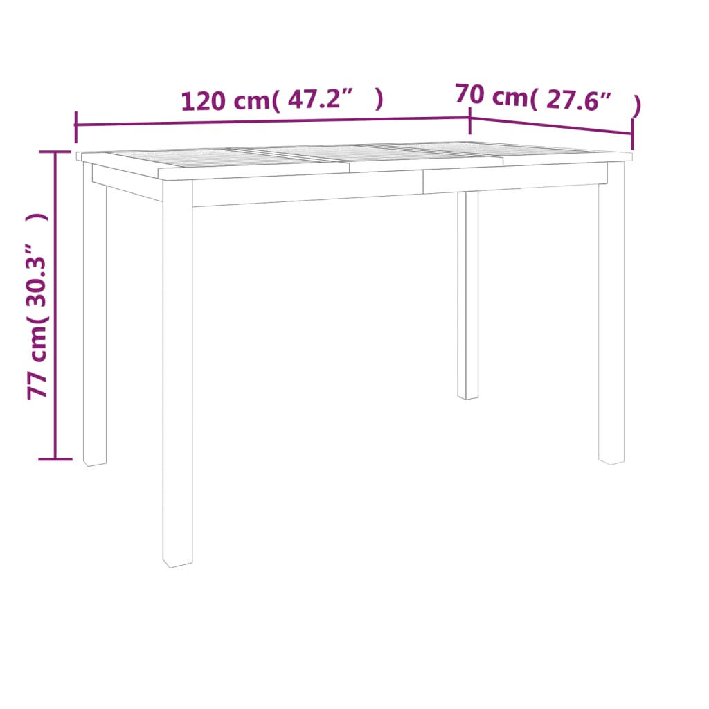 5 Piece Garden Dining Set Solid Wood Teak