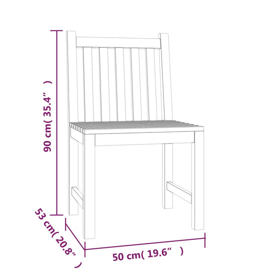 4 Piece Garden Dining Set Solid Wood Teak