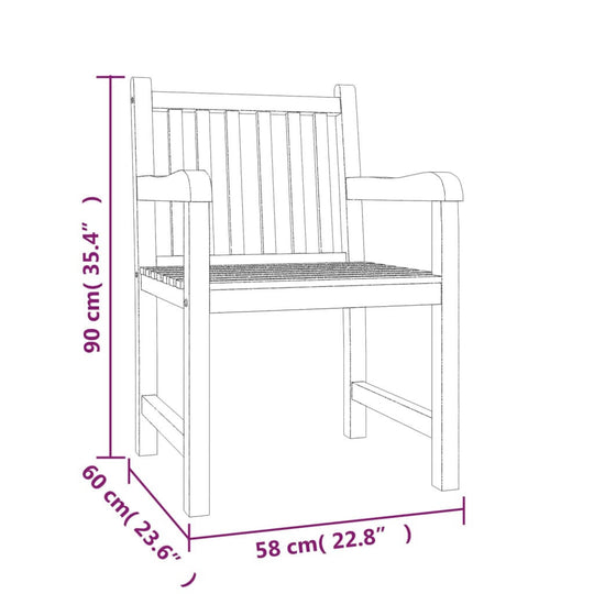 4 Piece Garden Dining Set Solid Wood Teak