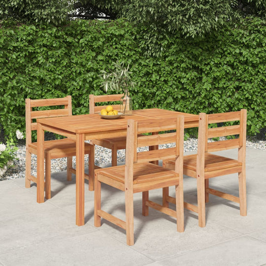 5 Piece Garden Dining Set Solid Wood Teak , Furniture -> Outdoor Furniture -> Outdoor Furniture Sets , Durable,Furniture -,Home & Garden -,Modern Design,new-305021,Outdoor Furniture -,Outdoor Furniture Sets,Wooden Furniture