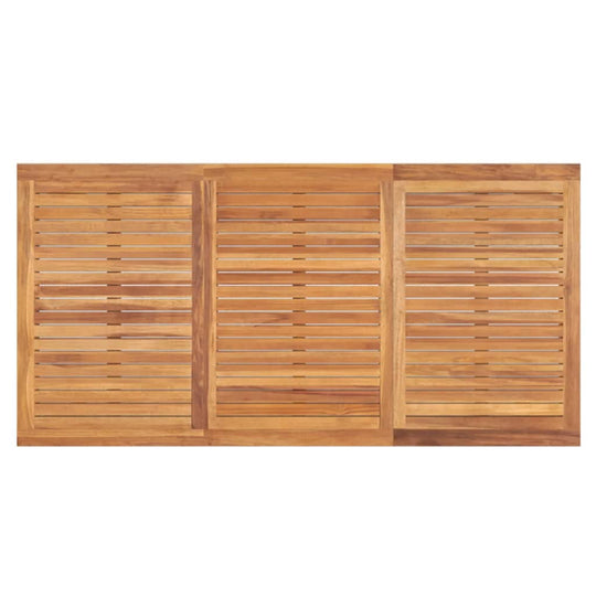 طقم طعام للحديقة مكون من 3 قطع من خشب الساج الصلب - دبي