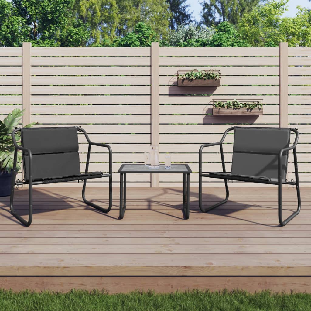 3 Piece Garden Lounge Set with Cushions Steel , Furniture -> Outdoor Furniture -> Outdoor Furniture Sets , Durable,eligant,Furniture -,Home & Garden -,Modern Design,new-305021,Outdoor Furniture -,Outdoor Furniture Sets