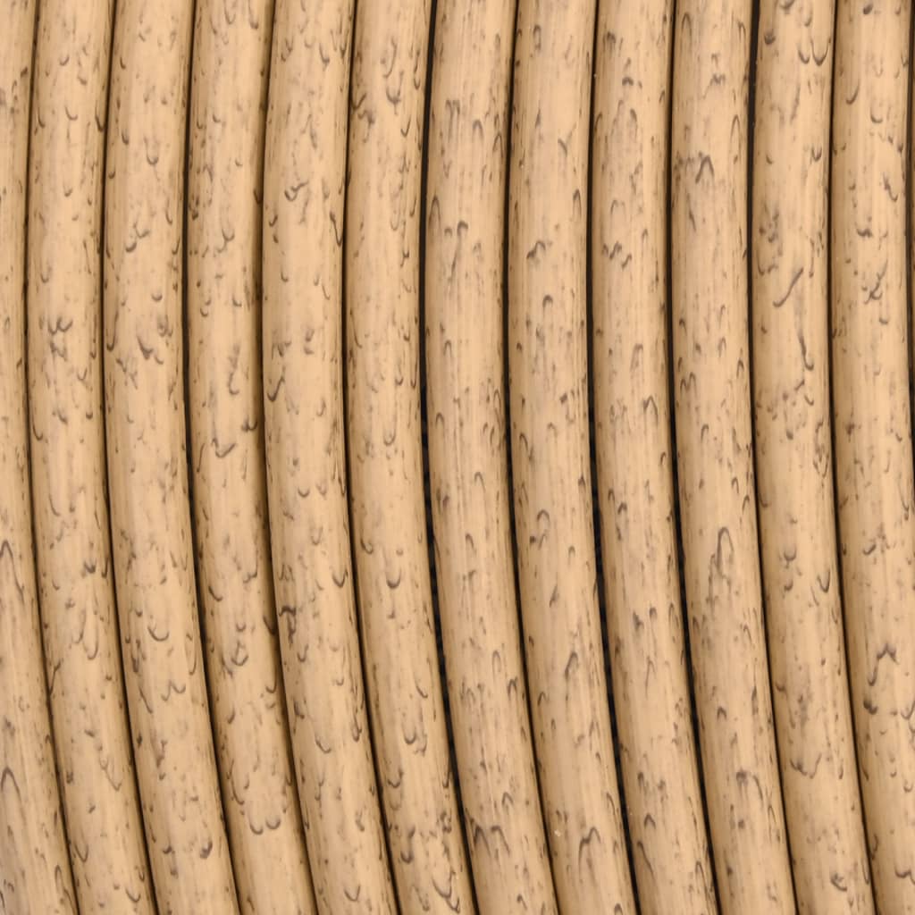 طقم جلوس حديقة من 3 قطع مع وسائد بيج من البولي راتان