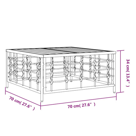 Garden Table 70x70x34 cm Poly Rattan , garden table , eligant,Furniture -,Home & Garden -,Modern Design,new-305021,Outdoor Furniture -,Outdoor Seating -,Outdoor Sectional Sofa Units