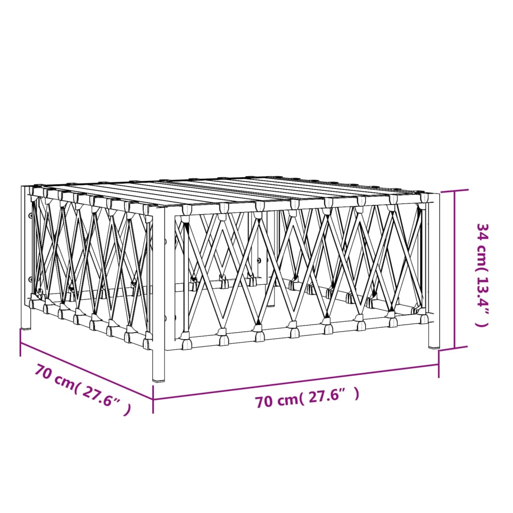 Garden Table 70x70x34 cm Woven Fabric , Furniture -> Outdoor Furniture -> Outdoor Seating -> Outdoor Sectional Sofa Units , Durable,eligant,Furniture -,Home & Garden -,Modern Design,new-305021,Outdoor Furniture -,Outdoor Seating -,Outdoor Sectional Sofa U