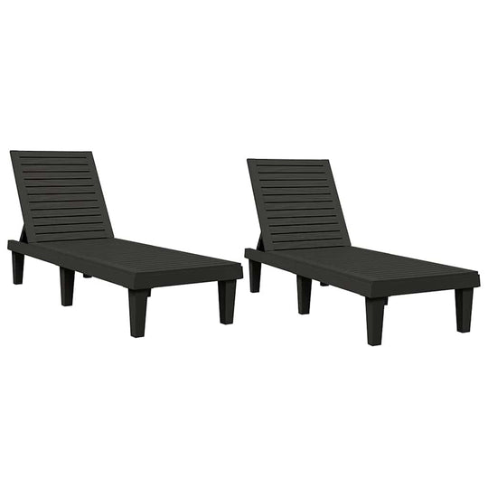 Sun Loungers 2 pcs  155x58x83 cm Polypropylene
