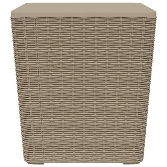 Garden Table with Removable Lid Light Polypropylene in wicker style design for outdoor use