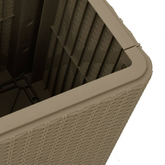 Garden Table with Removable Lid Light Polypropylene storage compartment interior close-up