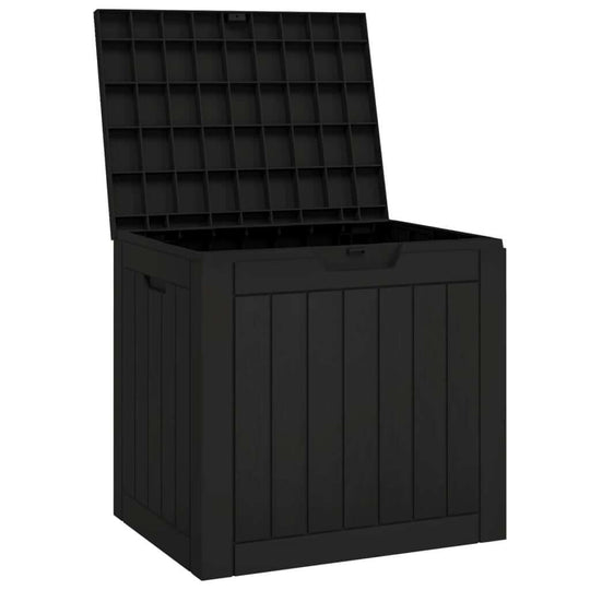 Garden Storage Box 55.5x43x53 cm Polypropylene with imitation wood texture design