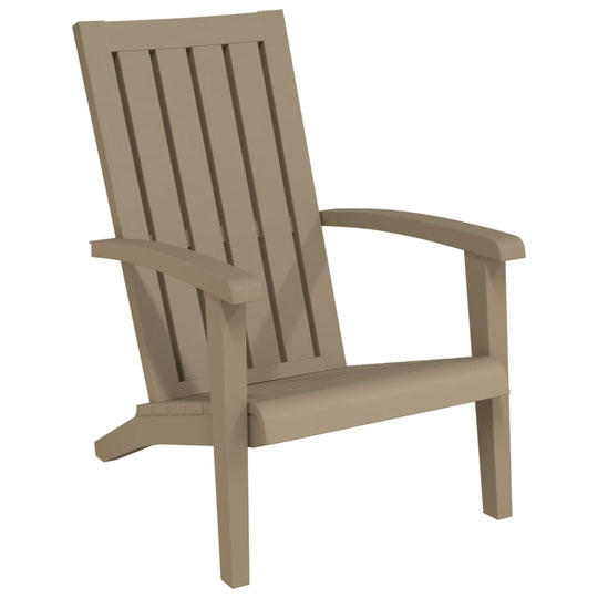 Garden Adirondack Chair Light  Polypropylene in a neutral beige color, designed for outdoor comfort and style.