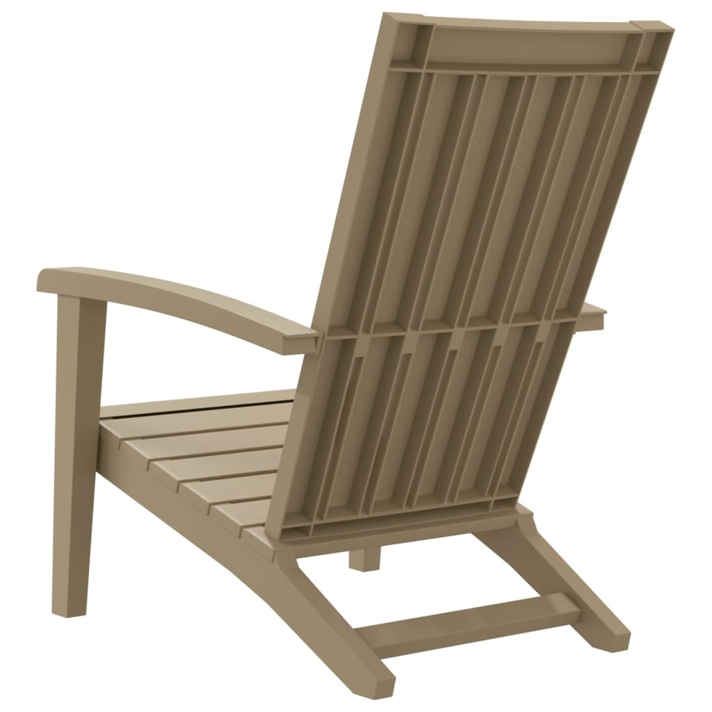 Garden Adirondack Chair Light  Polypropylene in a neutral color, showcasing its durable design and comfortable structure.