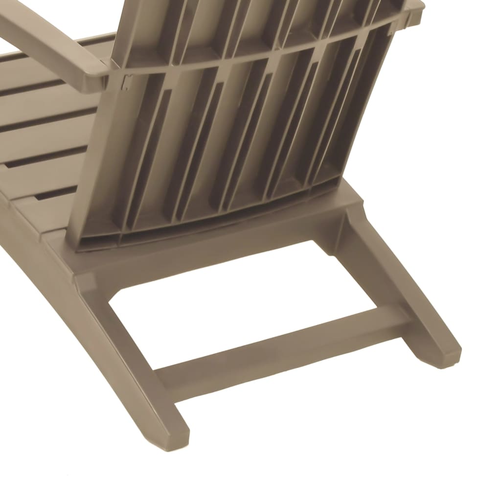 Garden Adirondack Chair Light  Polypropylene back view showcasing durable and stylish outdoor furniture design.