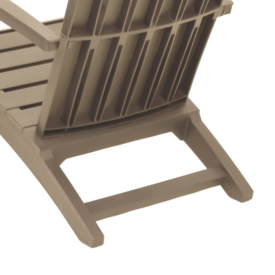 Garden Adirondack Chair Light  Polypropylene back view showcasing durable and stylish outdoor furniture design.