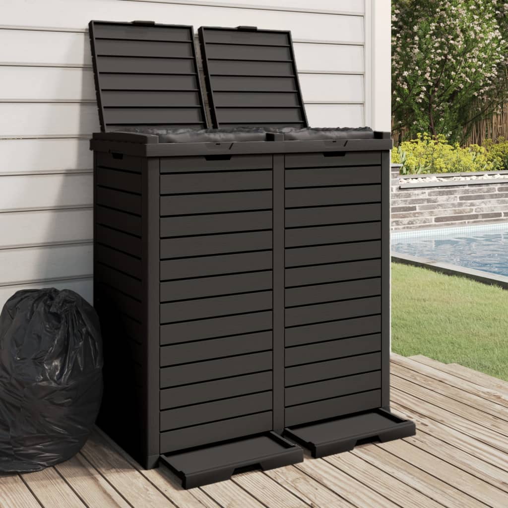 Outdoor Garbage Bin 78x41x86 cm Polypropylene , Garbage Bin , Home & Garden -,Household Supplies -,Modern Design,new-305021,Rubbish Bins & Waste Paper Baskets,Waste Containment -