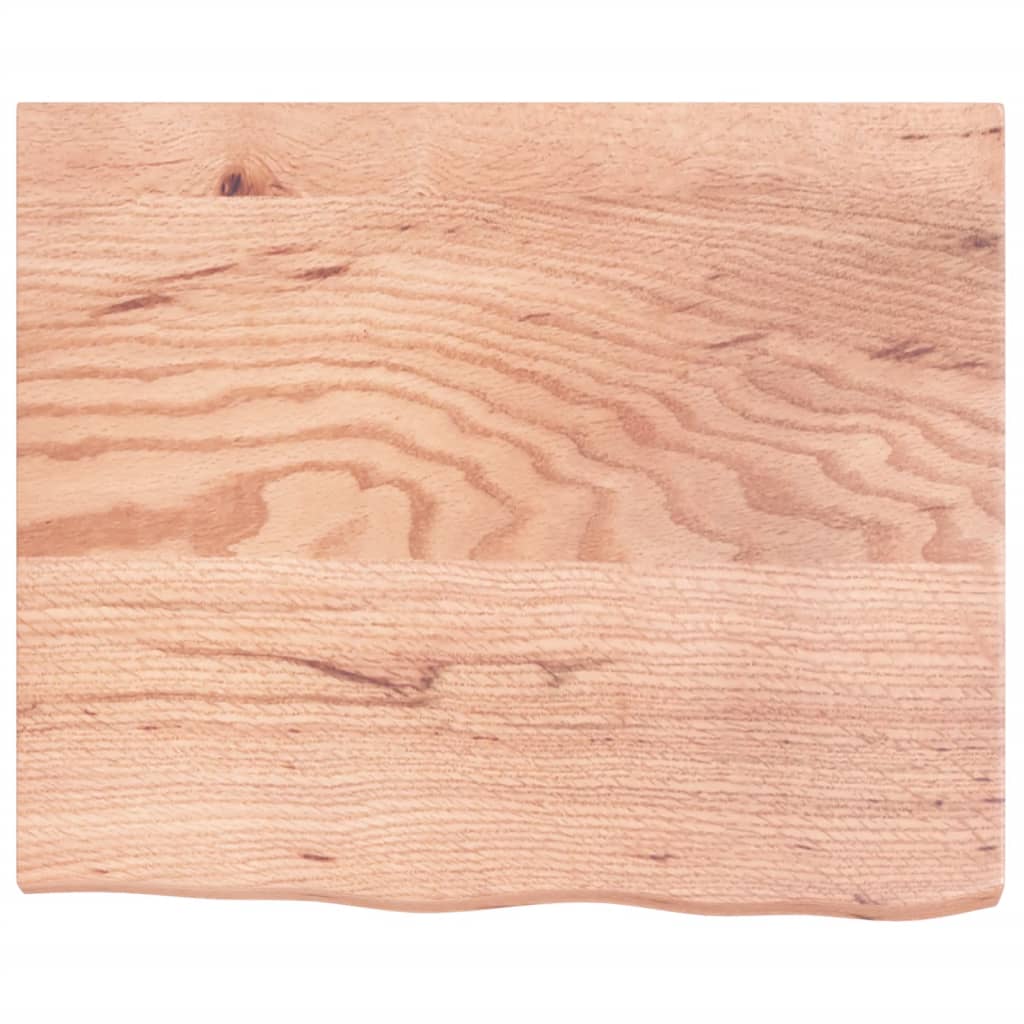 Wall Shelf Light 60x50x(2-4) cm Treated Solid Wood Oak surface with natural oak grain pattern.