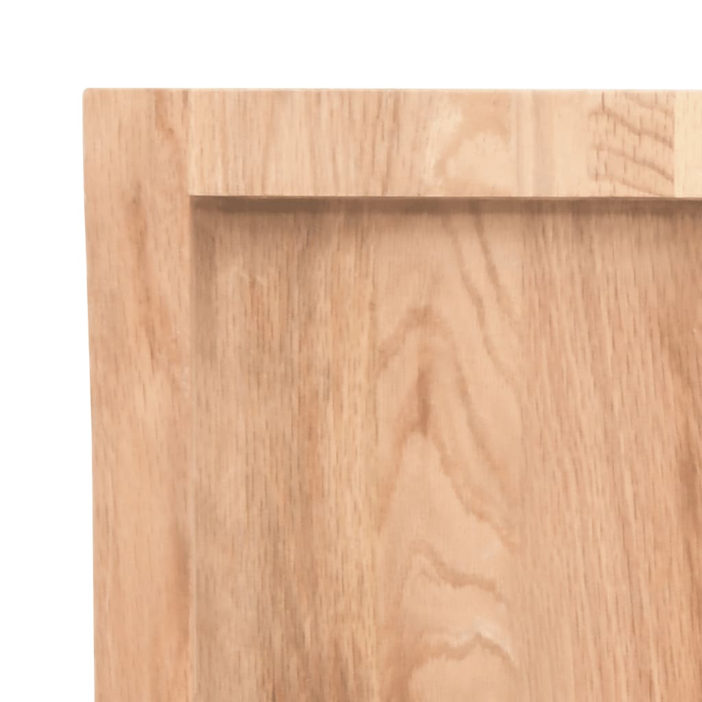 Close-up of the surface of Wall Shelf Light 60x50x(2-4) cm Treated Solid Wood Oak highlighting its natural oak finish.