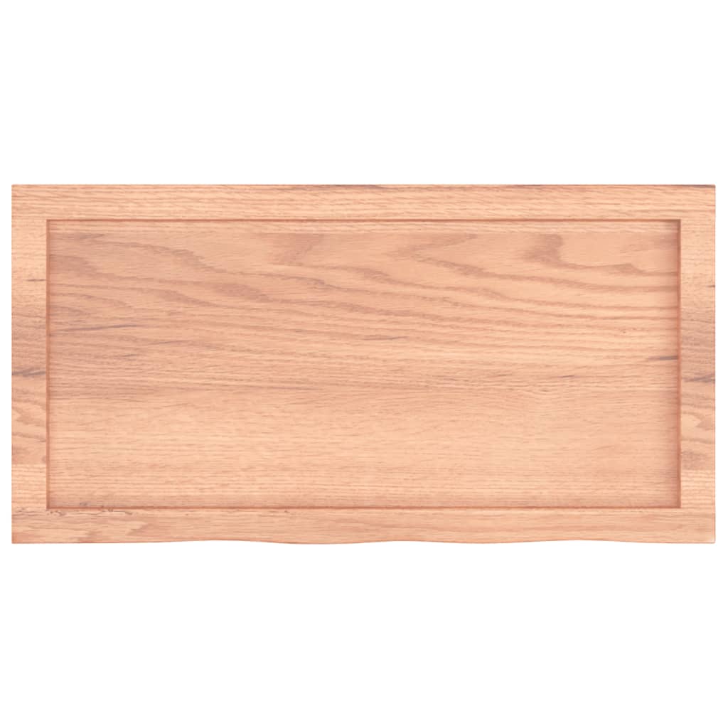 Wall Shelf Light 80x40x(2-4) cm Treated Solid Wood Oak surface, showcasing natural oak grain and color.