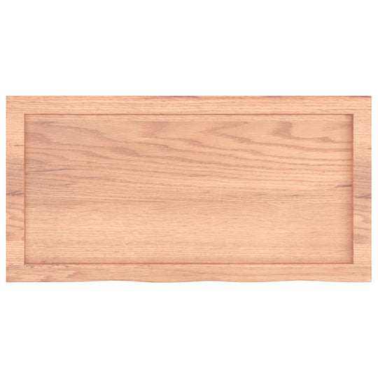 Wall Shelf Light 80x40x(2-4) cm Treated Solid Wood Oak surface, showcasing natural oak grain and color.