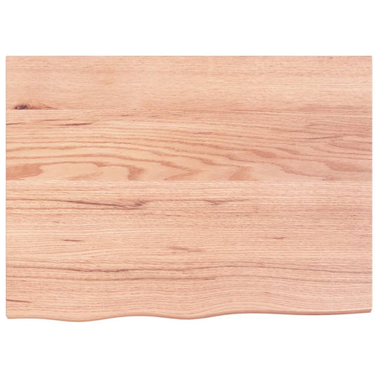 Wall Shelf Light 80x60x(2-4) cm Treated Solid Wood Oak top view showcasing natural wood grain.