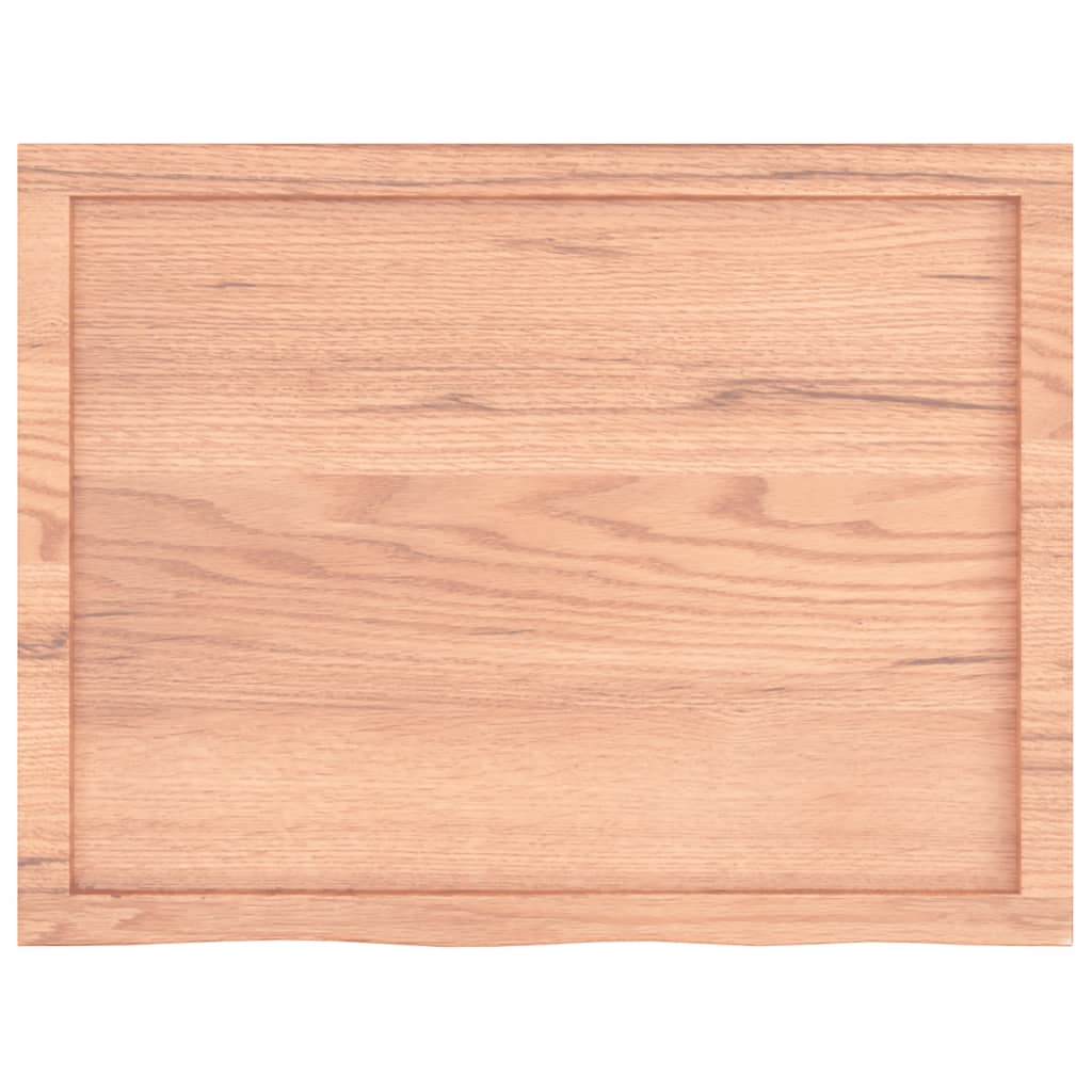 Wall Shelf Light  80x60x(2-4) cm Treated Solid Wood Oak top view of unfinished oak wood surface