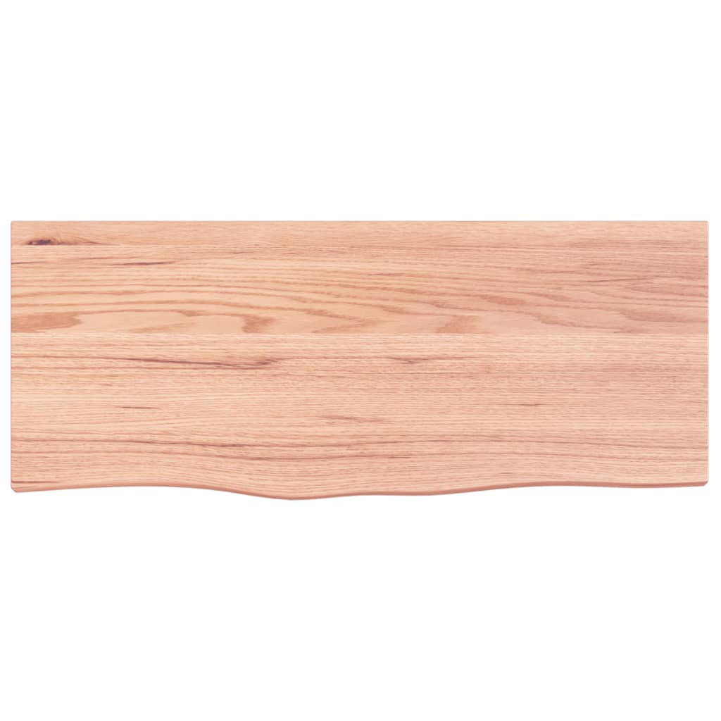 Wall Shelf Light 100x40x(2-6) cm Treated Solid Wood Oak - Close-up of oak wood surface.