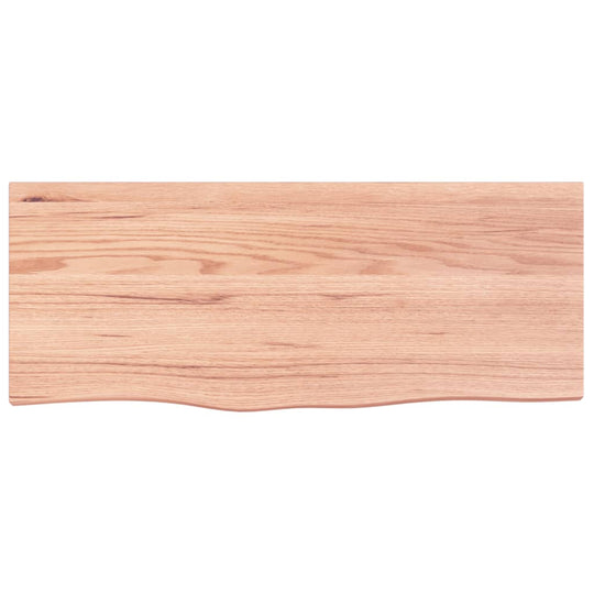 Wall Shelf Light 100x40x(2-6) cm Treated Solid Wood Oak - Close-up of oak wood surface.