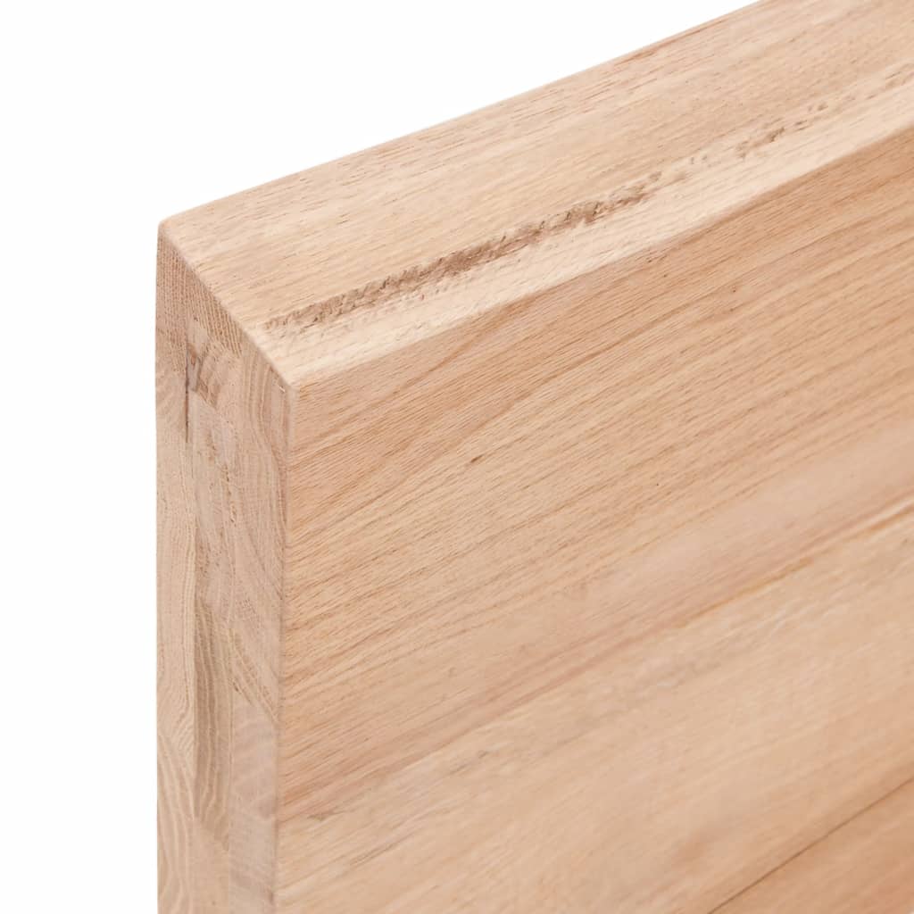 Close-up view of treated solid wood oak showcasing its natural grain and texture for Wall Shelf Light 100x40x(2-6) cm Treated Solid Wood Oak.