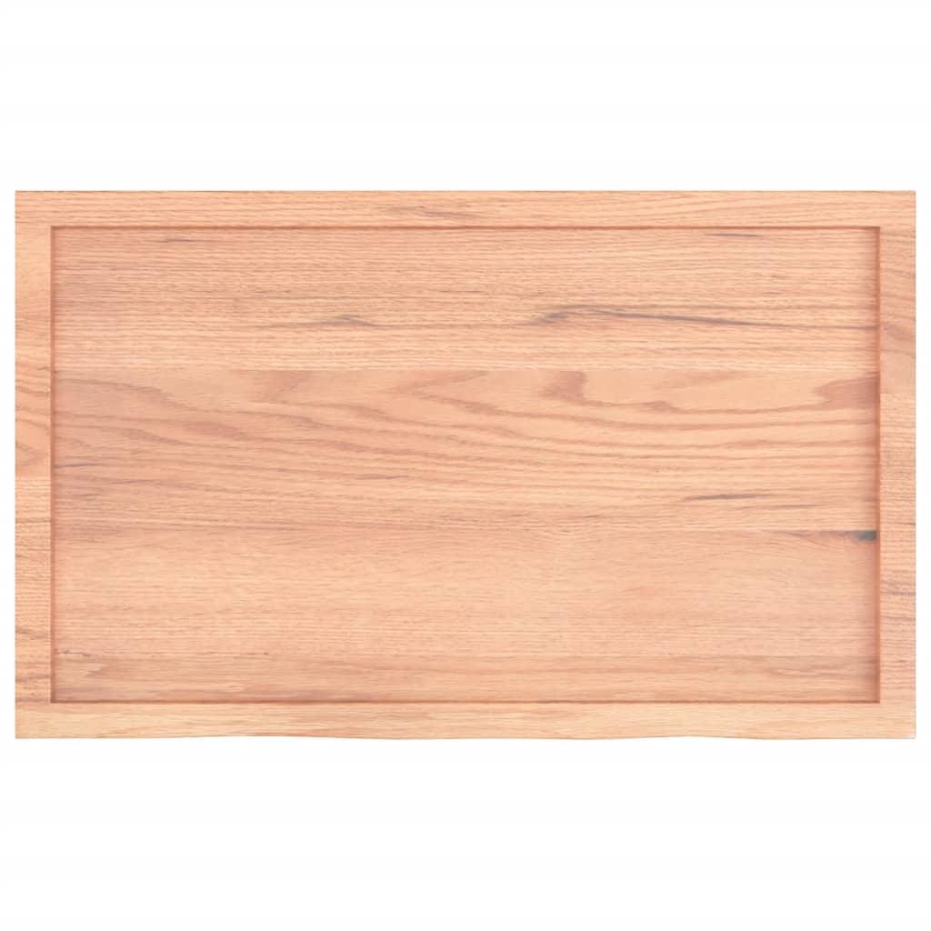 Light brown solid oak wood panel with a smooth surface and natural grain, ideal for furniture or decorative projects.