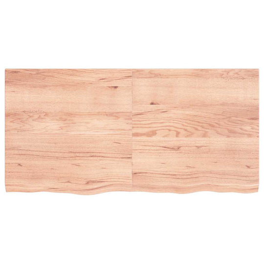 Wall Shelf Light 120x60x(2-4) cm Treated Solid Wood Oak surface showing natural wood grain and texture.