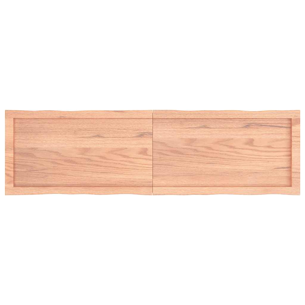 Table Top Light 140x40x(2-4)cm Treated Solid Wood Live Edge displayed on a plain background.