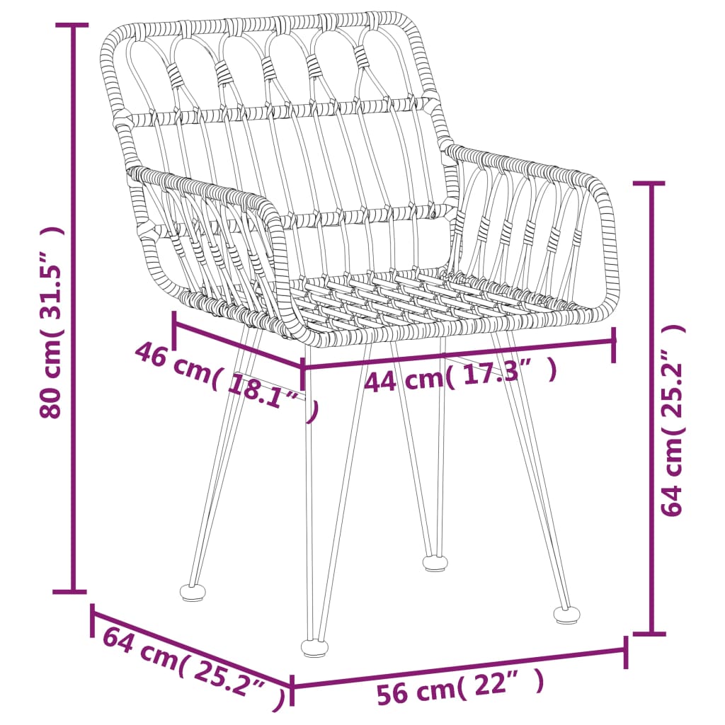 3 Piece Garden Dining Set Poly Rattan , Furniture -> Outdoor Furniture -> Outdoor Furniture Sets , brown,Chairs -,Durable,eligant,Furniture -,Home & Garden -,Home Decor,Modern Design,new-305021,Outdoor Furniture -,Outdoor Furniture Sets,Outdoor Seating -,