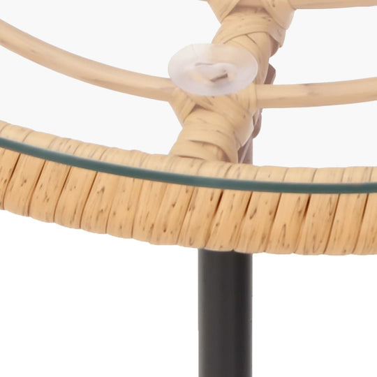 طقم طعام للحديقة مكون من 5 قطع من بولي راتان