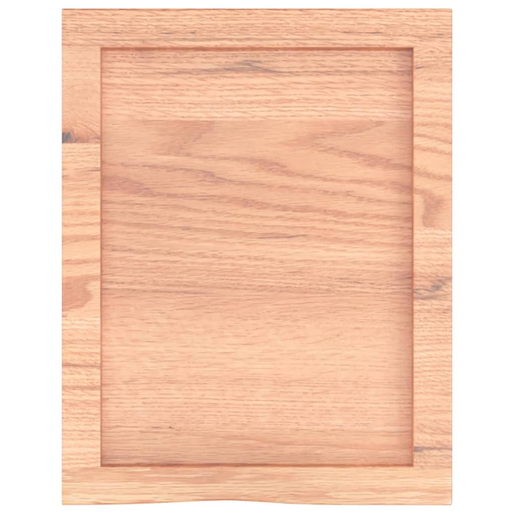 Bathroom Countertop Light Brown 40x50x(2-4) cm Treated Solid Wood