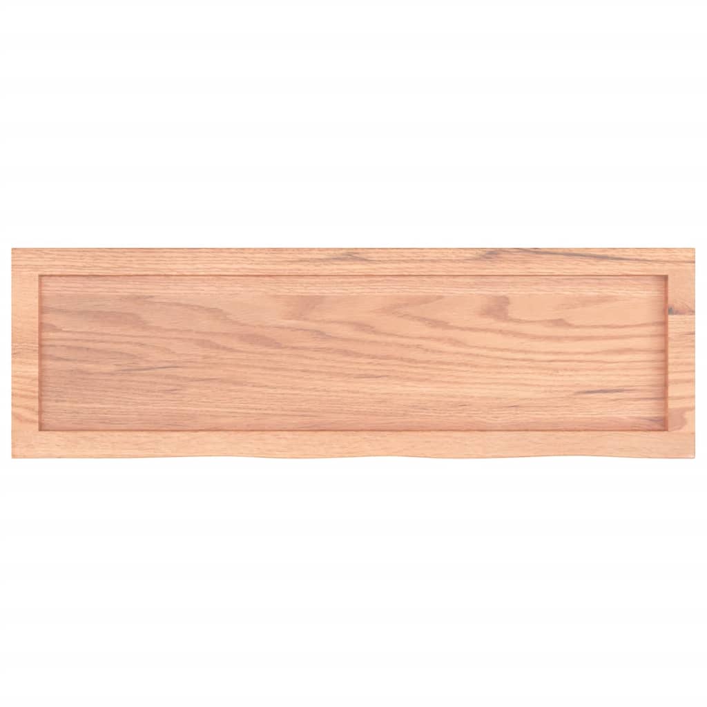 Bathroom Countertop Light Brown 100x30x(2-4)cm Treated Solid Wood