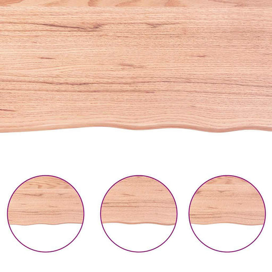 Bathroom Countertop Light  140x50x(2-4)cm Treated Solid Wood