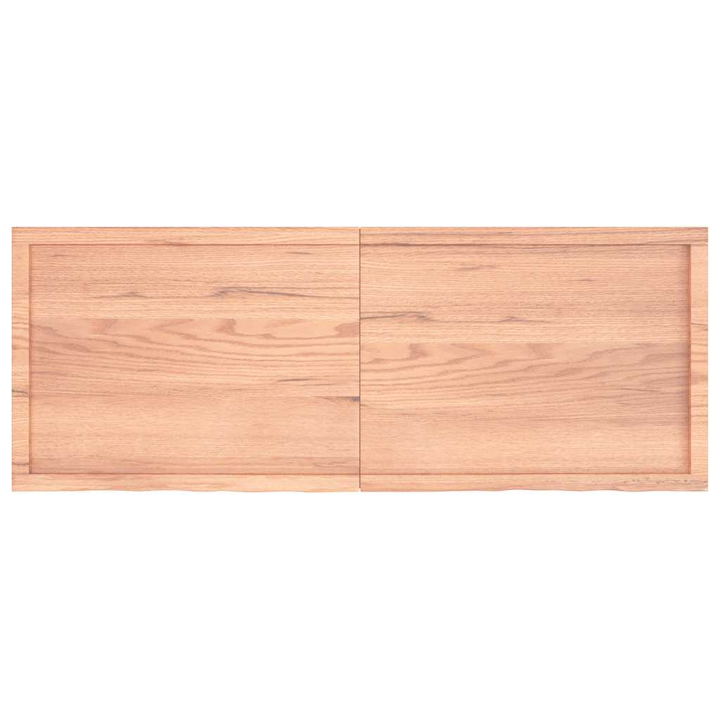 Bathroom Countertop Light  160x60x(2-4)cm Treated Solid Wood, showcasing natural oak grain finish.
