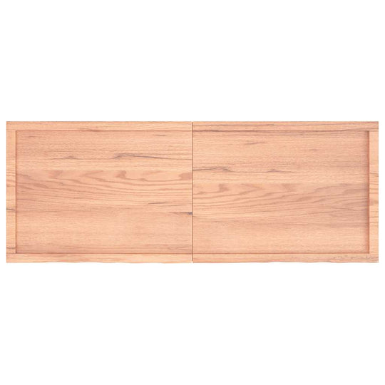 Bathroom Countertop Light  160x60x(2-4)cm Treated Solid Wood, showcasing natural oak grain finish.