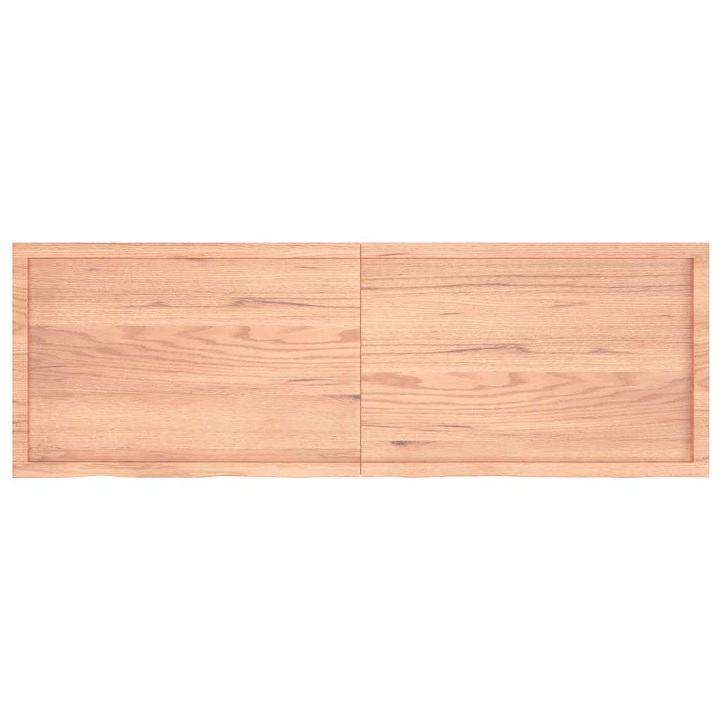 Bathroom Countertop Light  180x60x(2-4)cm Treated Solid Wood - sleek wooden surface design.