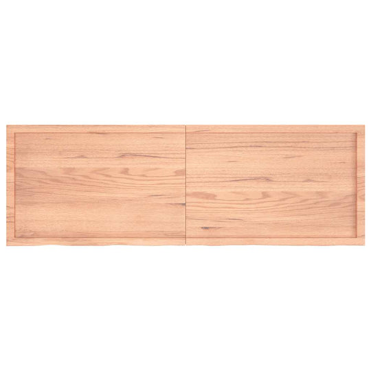 Bathroom Countertop Light  180x60x(2-4)cm Treated Solid Wood - sleek wooden surface design.
