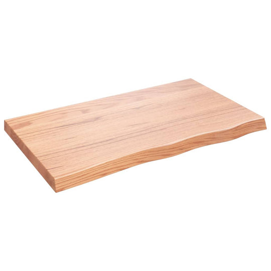 Table Top Light 100x60x(2-6) cm Treated Solid Wood Oak with a smooth surface for versatile applications.
