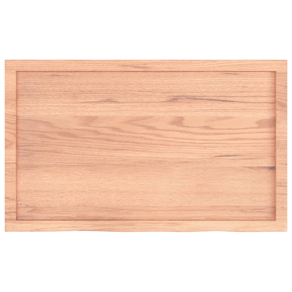 Table Top Light 100x60x(2-6) cm Treated Solid Wood Oak - natural wood finish and versatile design for dining.