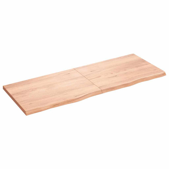 Table Top Light 160x60x(2-4) cm Treated Solid Wood Oak wooden table top with sleek design.